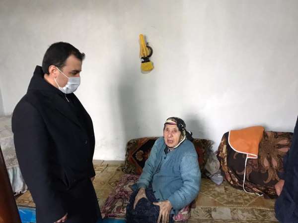 Kaymakam Koşal, şehit annesini ve 102 yaşındaki Ümmühan Azer'i ziyaret etti