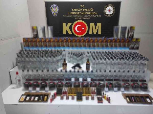 Samsun'da kaçak içki ve cinsel içerkli ürün ele geçirildi