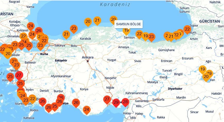 Karadeniz'in en soğuk deniz suyu Samsun'da