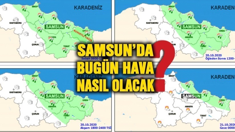 10 Haziran Pazartesi Samsun hava durumu