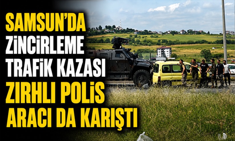 Samsun'da zincirleme trafik kazası: 1 yaralı