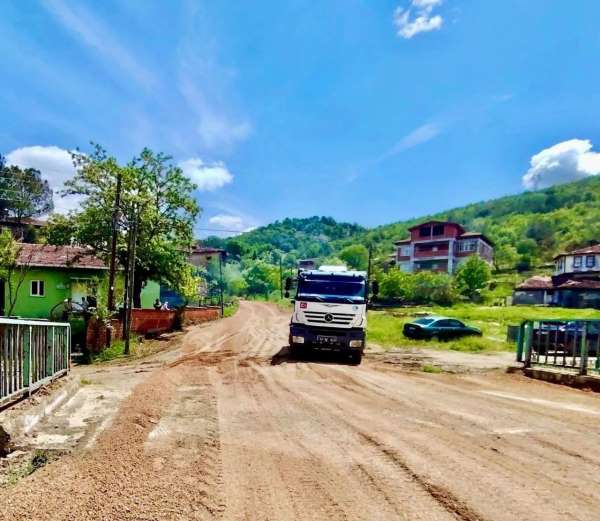 Sinop kırsalında yol çalışması