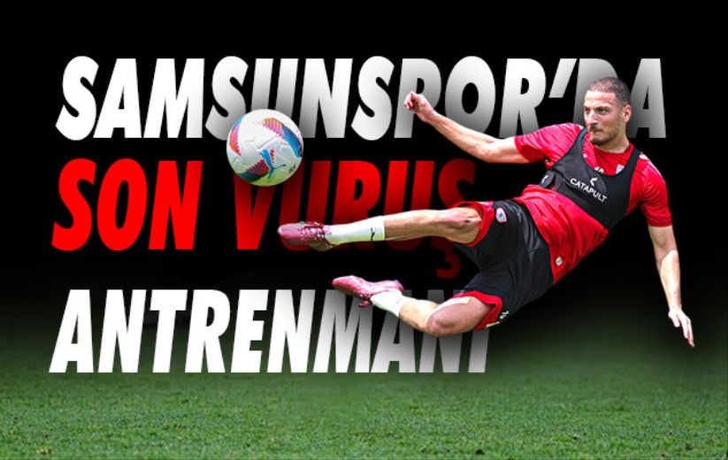 Samsunspor'da taktik antrenmanı 