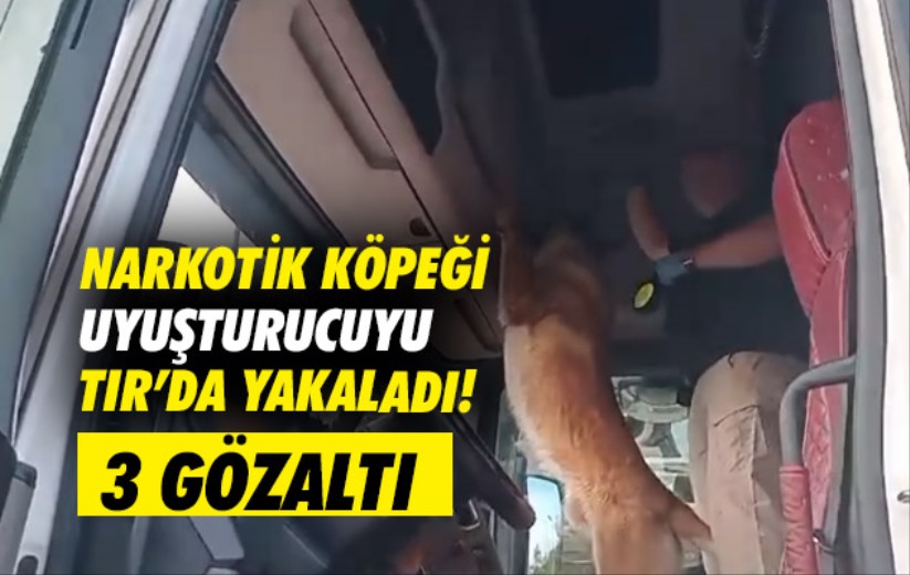 Samsun'da narkotik köpeği uyuşturucuyu tırda yakaladı: 3 gözaltı