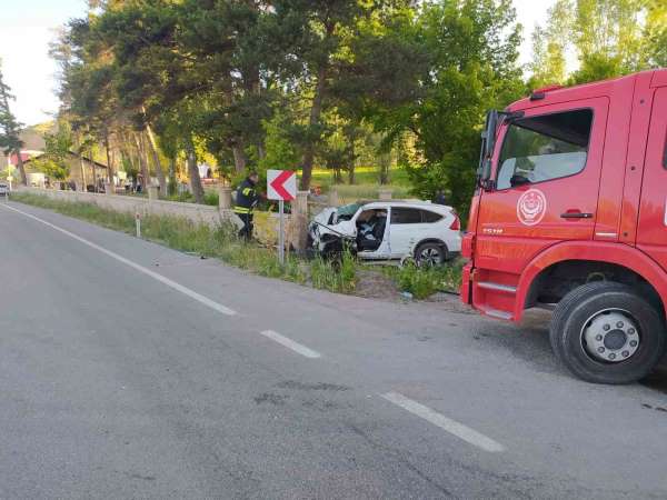 Bayburt'ta trafik kazası: 1 yaralı