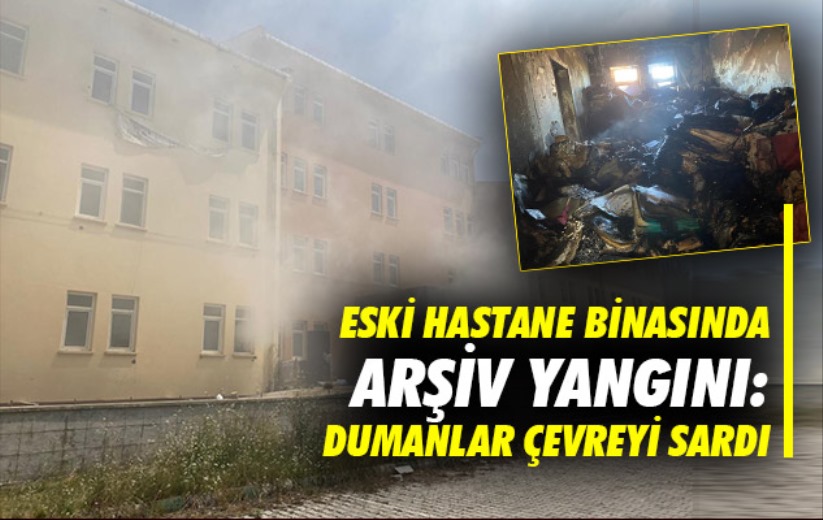 Samsun'da eski hastane binasında arşiv yangını: Dumanlar çevreyi sardı