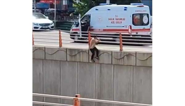Batman'da köprülü kavşakta intihar girişimi