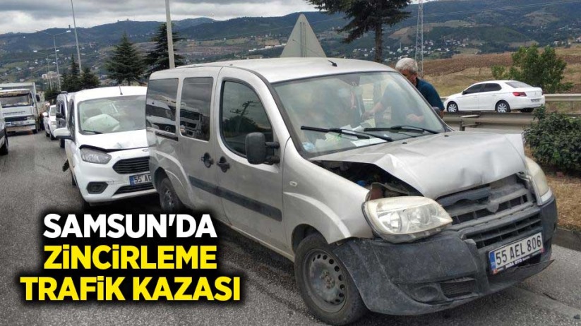 Samsun'da 5 aracın karıştığı zincirleme trafik kazası