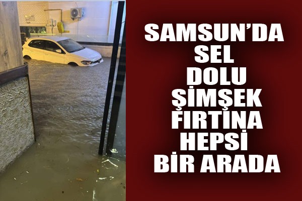 Samsun'da doğa tüm gücüyle etkisini gösterdi