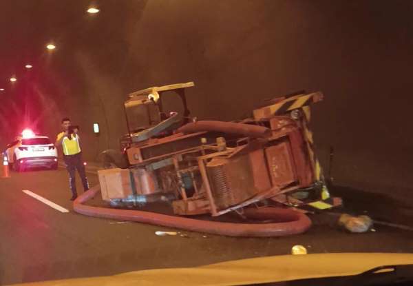 Ordu'da tünelde patoz kazası: Sürücü yaralandı