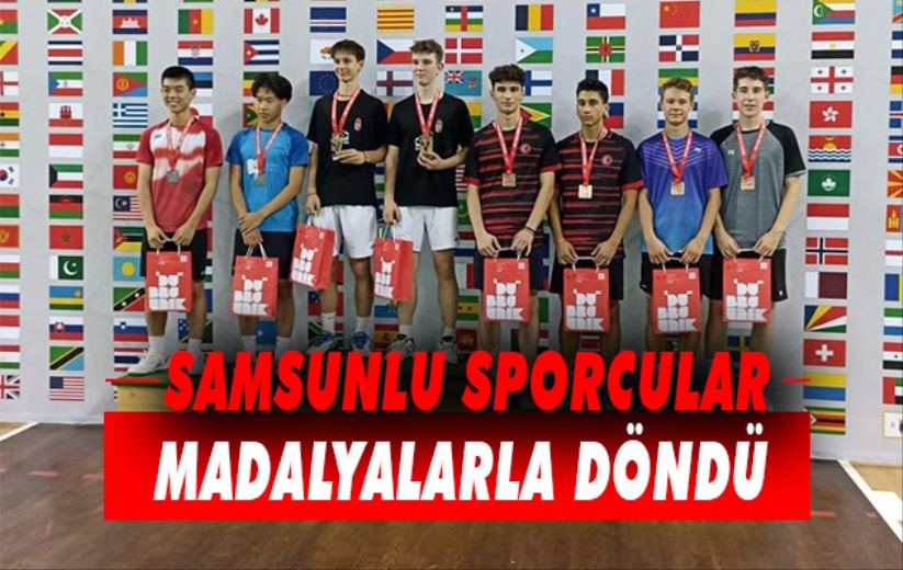 Samsunlu sporcular şehre madalyalarla döndü