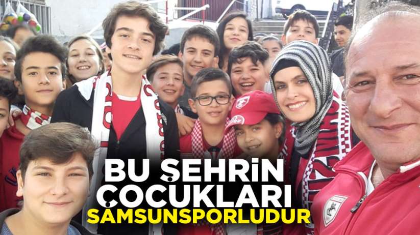 Samsun'un ilçelerinden Samsunspor maçına öğrenci akını