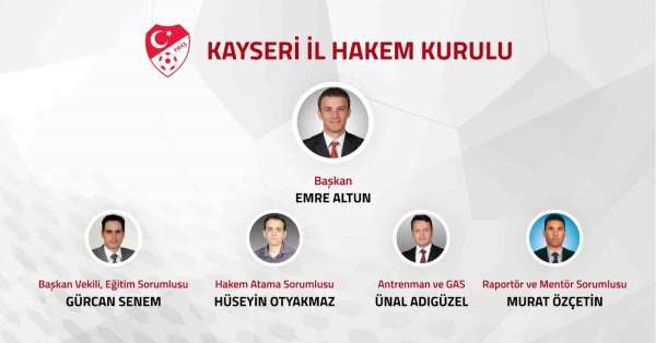 Kayseri İl Hakem Kurulu üyeleri belli oldu