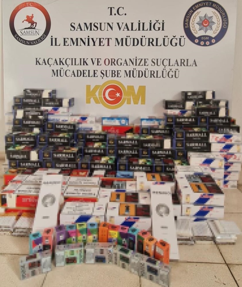 Samsun'da kaçak sigara operasyonu