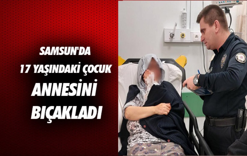 Samsun'da 17 yaşındaki çocuk annesini bıçakladı