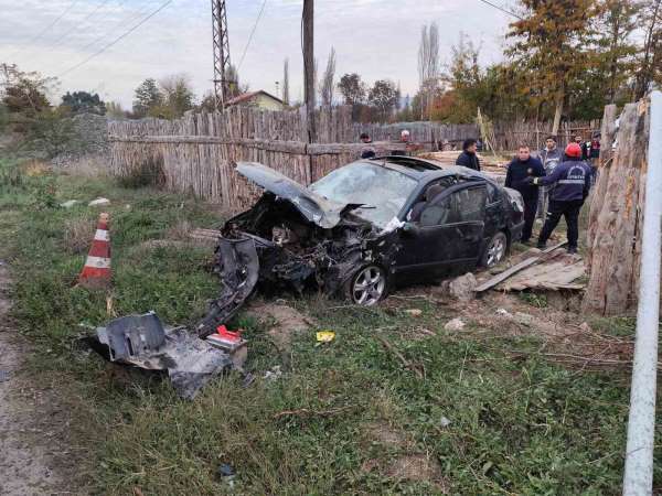 Amasya'da otomobil takla attı: 4 yaralı