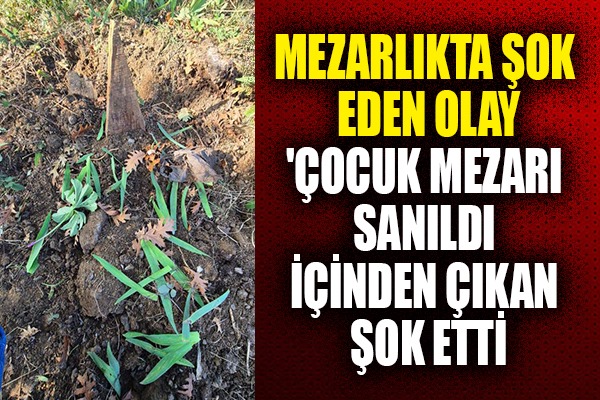 Mezarlıkta Şok Eden Olay: 'Çocuk Mezarı Sanıldı İçinden Çıkan Şaşırttı
