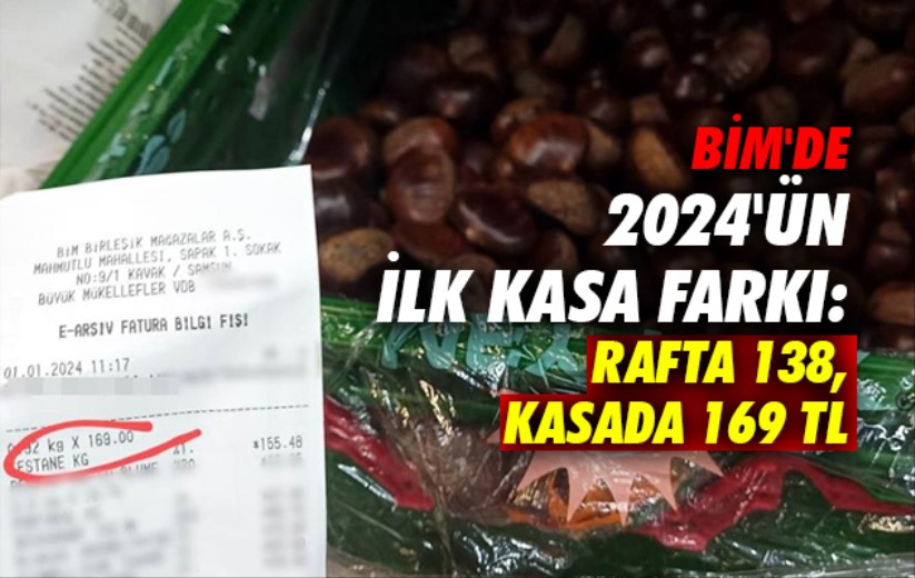 BİM'de 2024'ün ilk kasa farkı: Rafta 138, kasada 169 TL