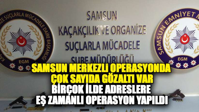Samsun merkezli operasyonda çok sayıda gözaltı