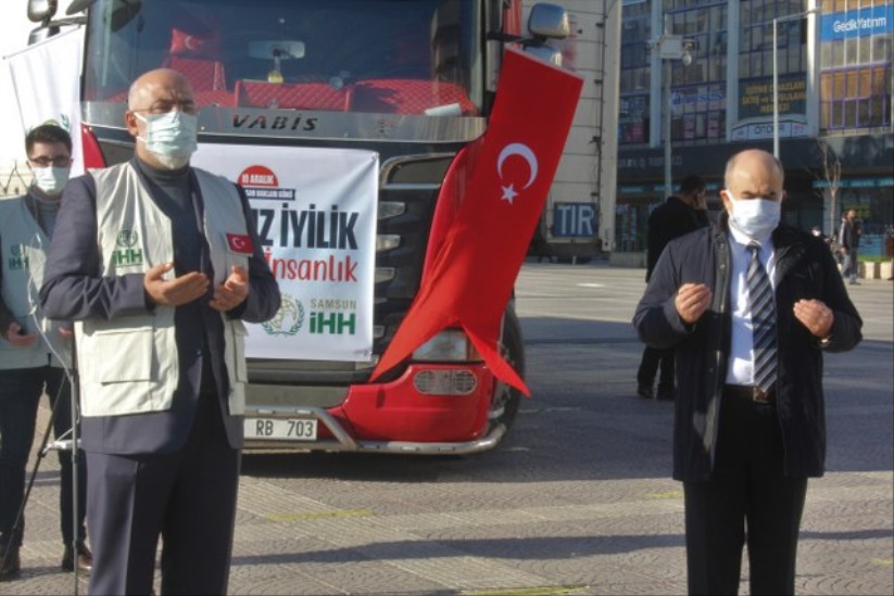 Samsun'dan Suriye'ye yardım tırı