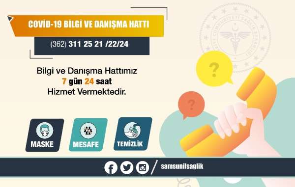 Kovid-19 danışma hattı 7 gün 24 saat hizmet verecek