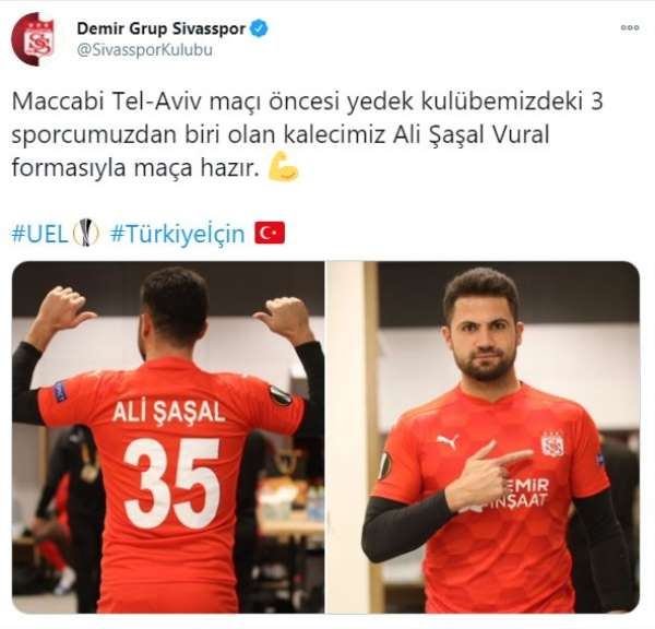 Sivasspor'da kaleci Ali Şaşal'a futbolcu forması yaptırıldı 