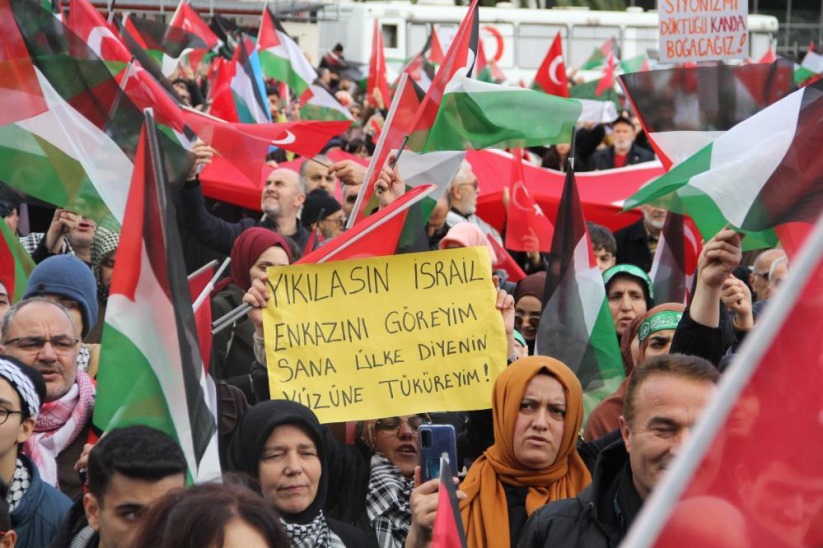 Samsun'da Filistin'e destek yürüyüşü yapıldı