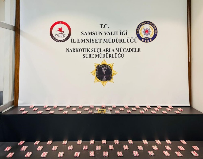 Samsun'da uyuşturucuyla yakalanan 2 kişi gözaltına alındı