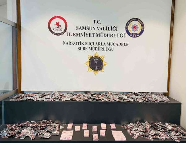 Samsun'da 10 bin adet uyuşturucu hap ele geçirildi