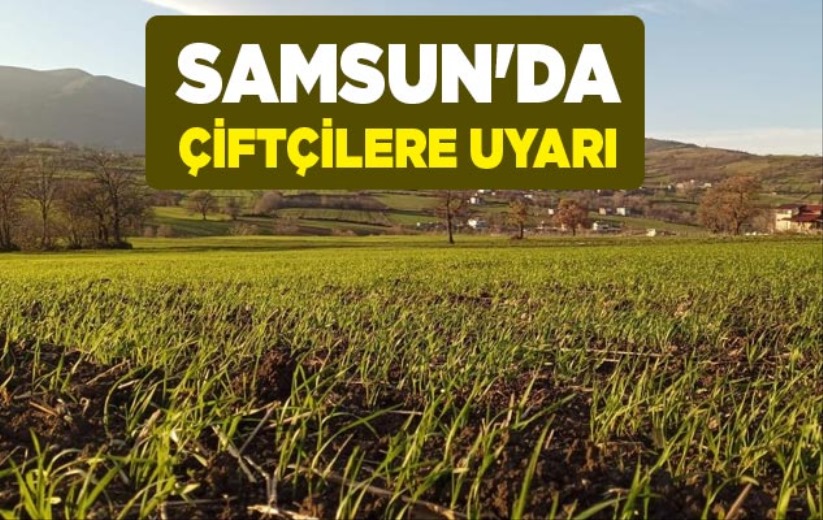 Samsun'da çiftçilere uyarı