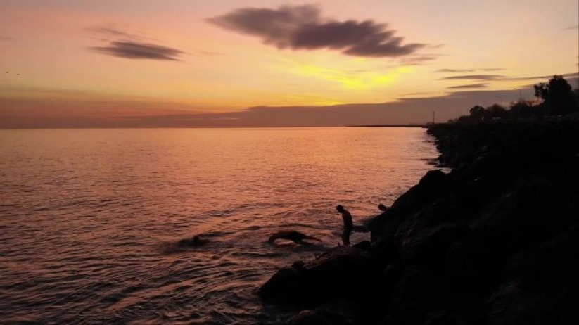 Samsun'da donduran deniz keyfi