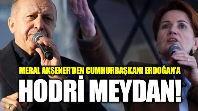Meral Akşener'den Erdoğan'a: Tehdit mi ediyorsun, hodri meydan
