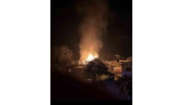 Tokat'ta alevler geceyi aydınlattı