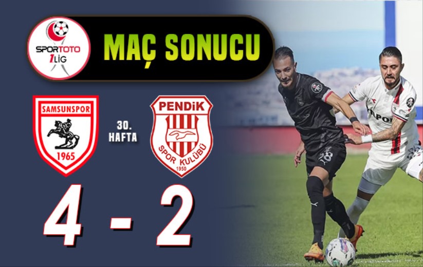 Pendikspor'u 4 golle geçen lider Samsunspor tam gaz. 