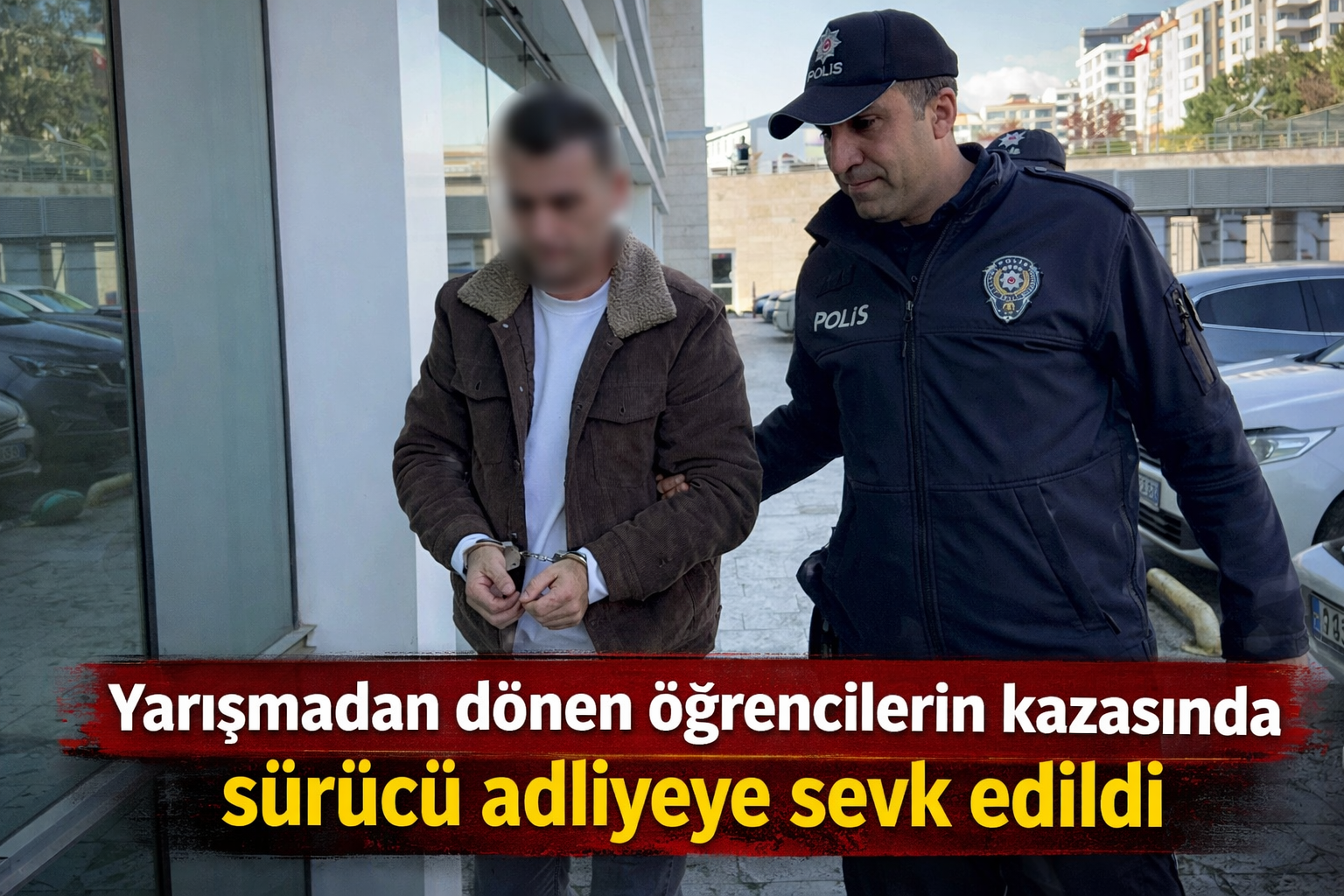 Yarışmadan dönen öğrencilerin kazasında sürücü adliyeye sevk edildi