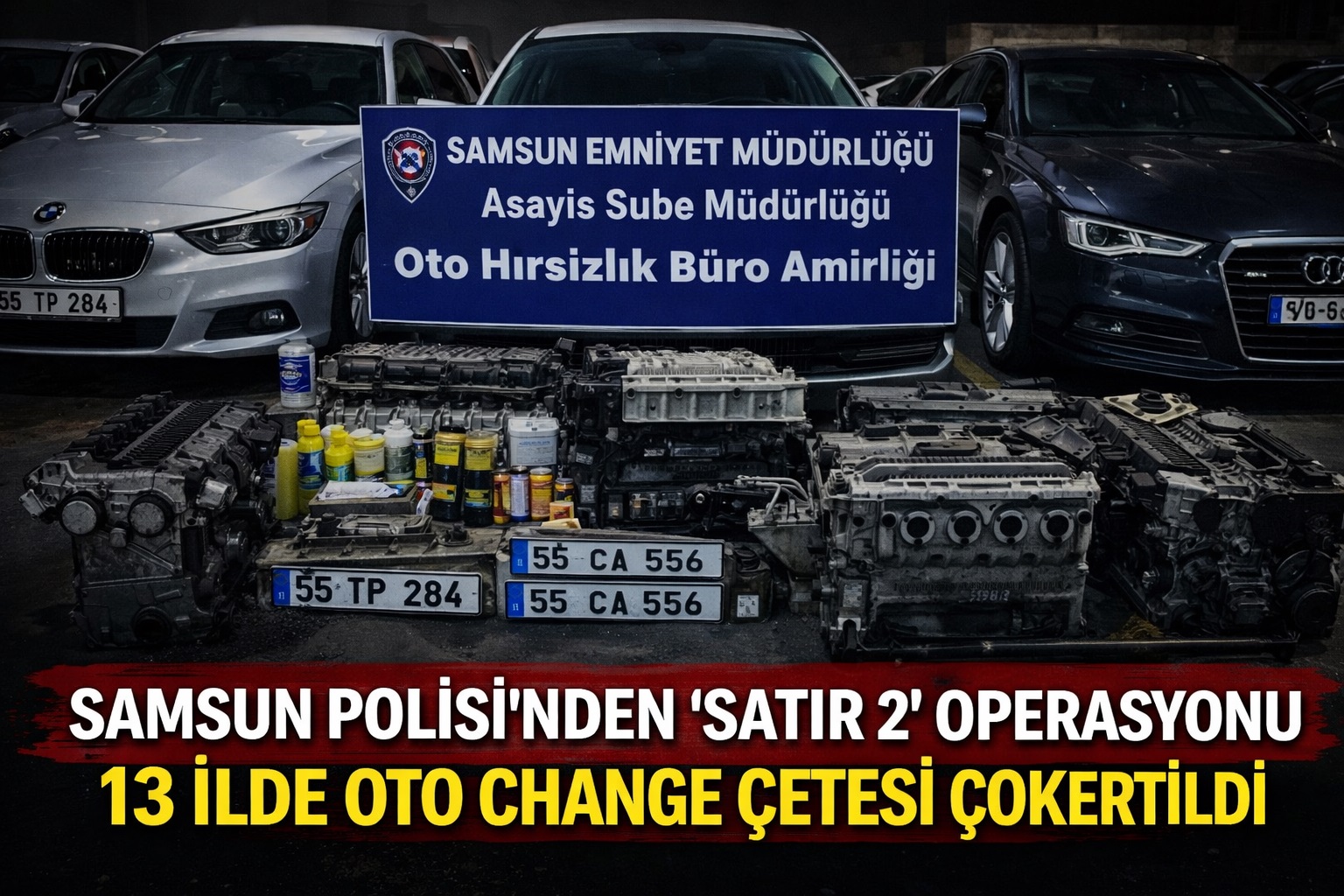 Samsun Polisi'nden Dev Operasyon: 13 İlde Oto Change Çetesi Çökertildi