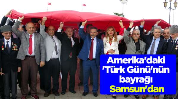 Samsun Valisi'nden Amerika'ya 100 Metrelik Türk Bayrağı