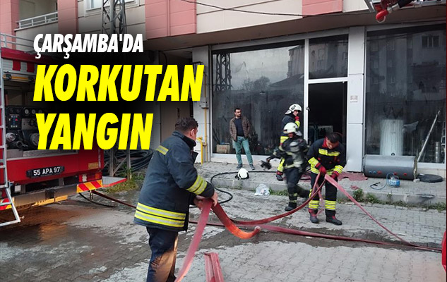 Çarşamba'da korkutan yangın