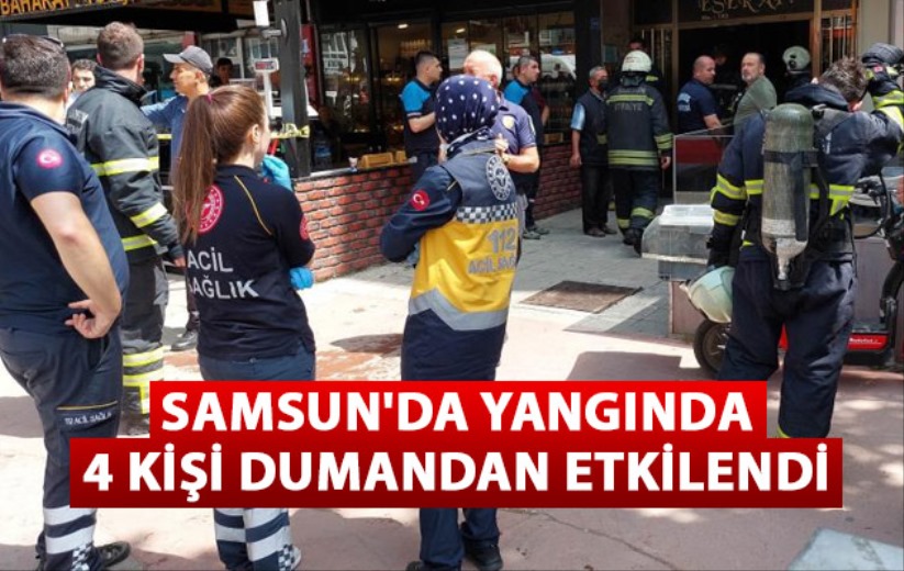 Samsun'da yangında 4 kişi dumandan etkilendi - Samsun haber