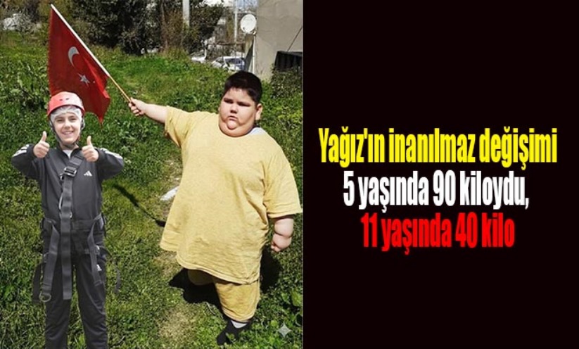 Yağız'ın inanılmaz değişimi: 5 yaşında 90 kiloydu, 11 yaşında 40 kilo