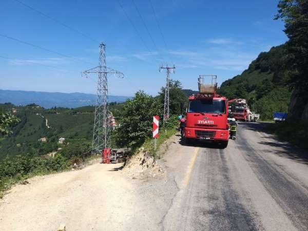 Ordu'da akaryakıt yüklü tanker devrildi: 1 yaralı 