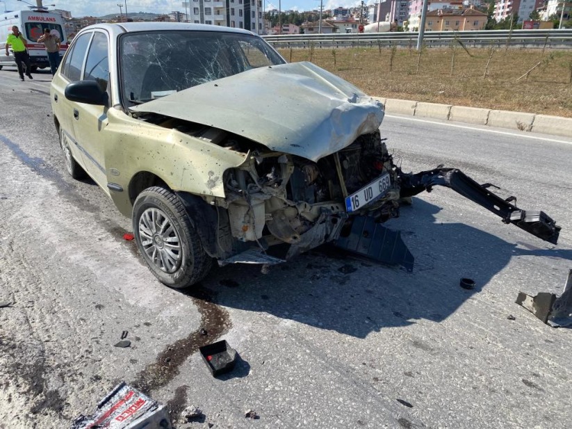 Samsun'da otomobil ile pikap çarpıştı: 1 yaralı