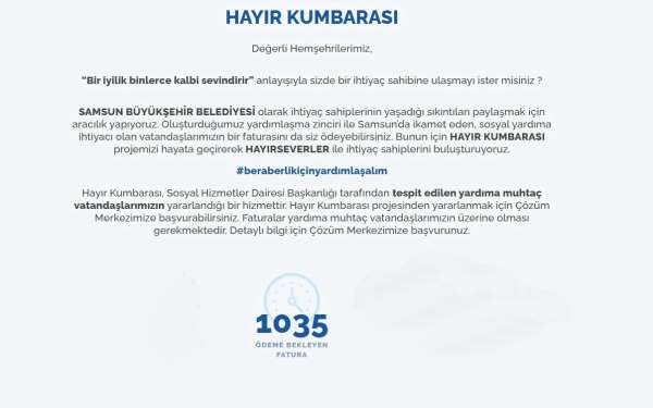 'Hayır Kumbarası' projesi