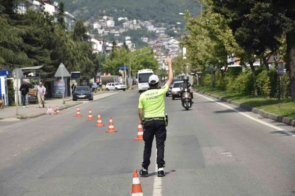 Ordu'da bir haftada 15 bine yakın araç ve sürücüsü denetlendi