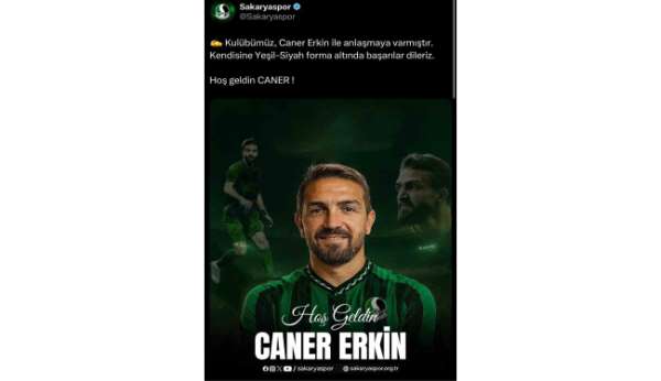 Sakaryaspor Caner Erkin'i kadrosuna kattı