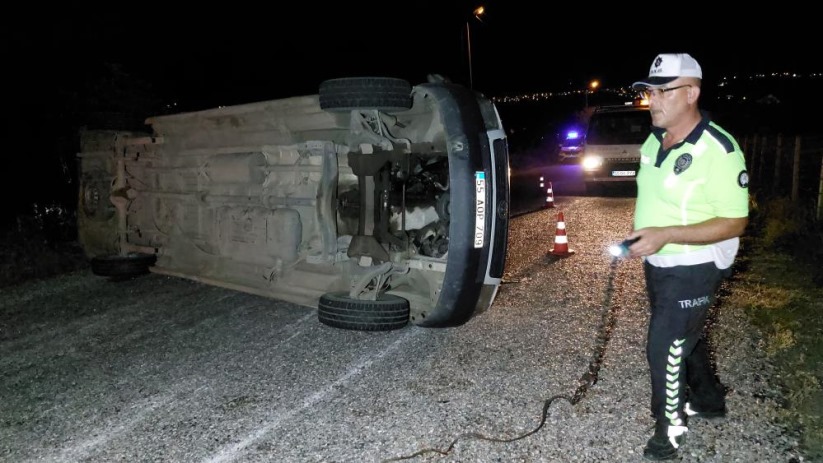 Samsun'da fındık işçilerini taşıyan minibüs devrildi: 18 yaralı