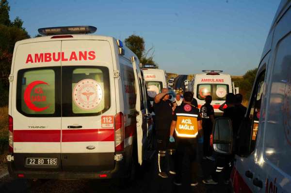 Edirne'de zincirleme kaza: 6 yaralı