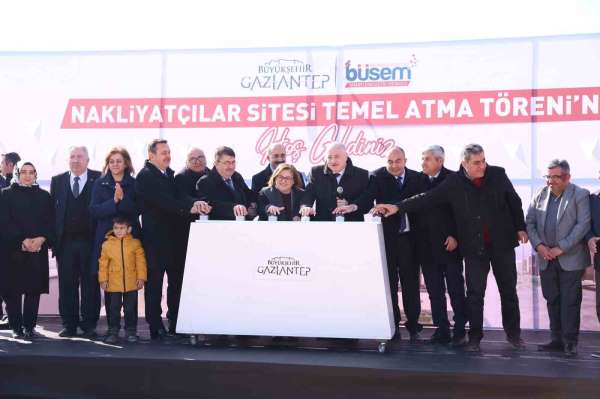 BÜSEM Nakliyatçılar Sitesi temel atma töreninde Başkan Şahin'den 900 milyonluk müjde