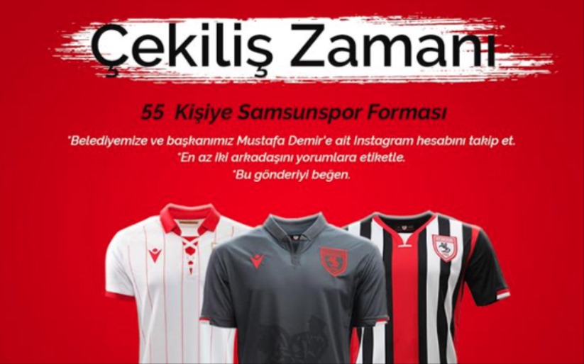 Büyükşehir Belediyesi'nden 55 kişiye Samsunspor forması
