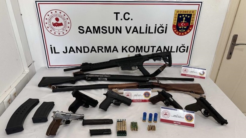 Samsun'da Jandarmadan kaçak silah operasyonu: 7 gözaltı